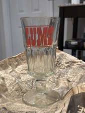 Vintage LUMS Restaurant footed pilsner/goblet glass (Lum's was a US restaurant c picture