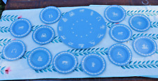 Wedgwood Blue Jasperware Zodiac Dishes Plates of 13 picture
