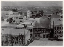 c.1910/20 PHOTO INDIA BURMA SHIPBUILDING - ROOF TOP VIEW OF CITY picture