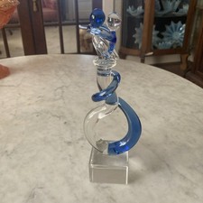 EUSTUMA Hand Blown Glass Couple Figurine,Handcrafted Couples Figurine 8.25” picture