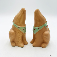 Coyote Salt & Pepper Shakers Treasure Craft  Rustic Pottery picture
