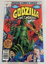 Godzilla #1 Signed Stan Lee, Herb Trimpe & Jim Mooney 1977 VF/NM 1st Comic App picture