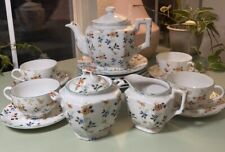 Trico Vintage Porcelain Hand Painted Japanese Floral Tea Set (17 Pieces) picture