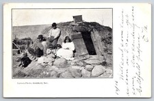 Native Americans Family Dwelling Goldfield Nevada Larson Postcard picture