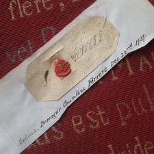 1737 Autograph Signature Red Wax Seal Selina Dowager Countess Ferrers Finch... picture