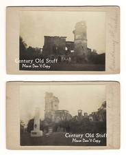 ca 1890s Residency at Lucknow, Uttar Pradesh, India - Pair of Mounted Photos picture
