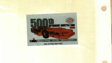 RARE NICE JOY 500TH SCHUTTLE CAR MASSEY COAL CO. COAL MINING STICKER # 477 picture