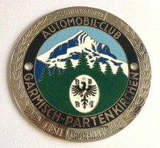 CAR BADGE - ADAC AUTOMOBIL CLUB GARMISCH CAR GRILL BADGE EMBLEM MG JAGUAR TRIUMP picture