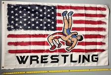 Wrestling FLAG  USA SELLER Go Sports Game Pin Mat Poster USA Sign 3x5' picture