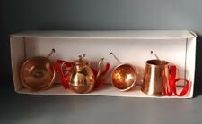 Old Dutch Solid Copper India 4 Pc Set - Teapot, Strainer , Lid, Mug  picture