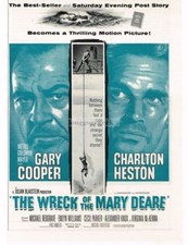 1959 THE WRECK OF THE MARY DEARE Gary Cooper Charleton Heston Vintage MovieAd  picture
