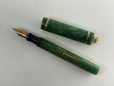 Vintage 1950s Green Miniature Lakeside 14K Gold Nib Fountain Pen For Parts picture