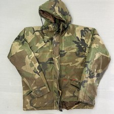 Vintage Log House Designs Gore-Tex Camo Hunting Jacket Large Woodland USA Made picture