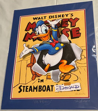 Disney Mickey Mouse Steamboat Donald Duck print by Dave Avanzino Autographed  picture