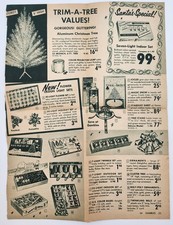 Vintage 1960s Gambles Ad Page Aluminum Christmas Tree Firearms Guns Boat Motor picture