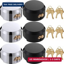 Black Silver 6 Pack Hidden Shackle Padlocks Puck Lock Keyed Alike Heavy Duty 2-7 picture