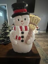 Vintage Ceramic Snowman Large , Heavy 21 In, Vintage , Newell Mold ? picture