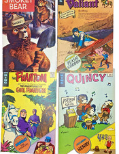 1970s 4 Comic Books: Smokey Bear, The Phantom, Quincy &Prince Valliant Very Good picture