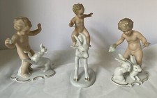 Vtg Amazing three pieces, Putto Porcelain Figurines Wallendorf Germany picture