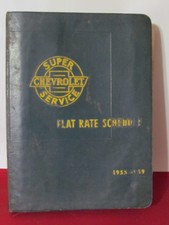Vintage 1955-1959 Chevrolet Flat Rate Schedule Corvette Cars & Trucks Dealer picture
