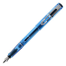 JinHao 599A Demonstrator Plastic Fountain Pen, Medium Nib - Translucent Blue picture