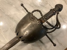 Vintage Rare Renaissance ERA long CUP HILT RAPIER SPANISH sword With Museum TAG picture