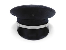 US Air Force Hat 7 3/8 Vintage Black Dress Uniform Company Grade Cap Vietnam Era picture