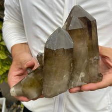 3.7lb Natural Smoky Black Quartz Crystal Cluster Raw Mineral Specimen healing picture