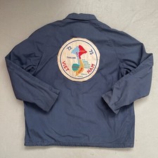 Vintage 1970s-1980s USN Military Vietnam Souvenir Utility Jacket Stencil Patch picture