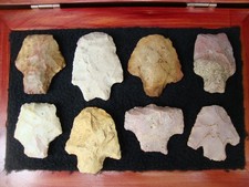 8 Very Nice BLUNT Deep South Arrowhead ~71~ picture