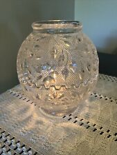 Vtg Art Glass 2pc Wildflower Lace Fireball Fairy Lamp Inverted W/Sawtooth Edges picture