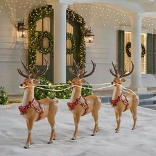 Home Accents 3-Pack LED Extra Reindeer for 9 FT Santa Sleigh picture