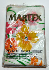 Vtg 2 MARTEX Flower Standard Pillowcases Retro Floral NIP NEW Vintage picture