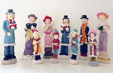 Vintage CHRISTMAS CAROLERS Set of 10 Resin Figures (5-1/2” Maximum) Decoration picture