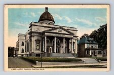 Canton OH-Ohio, First Baptist Church, Antique, Vintage c1913 Souvenir Postcard picture