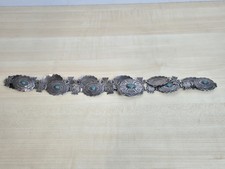 Vintage Navajo Sterling And Turqouise Silver CONCHO Belt, 12 Conchos 106 Grams picture