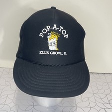 Vintage Pop-A-Top Beer Trucker Hat Ellis Grove IL New By NISSUN CAP FOAM picture