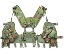 USGI Military Enhanced Tactical Load Bearing Vest Woodland 8415-01-296-8878 picture