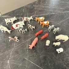 Lot Of 18 Plastic Farm Animals Toys picture