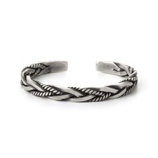 Men's Fashion Jewelry Silver Twisted Metal Adjustable Bangle Cuff Bracelet 1PC picture