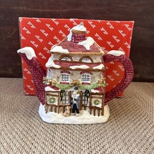 1988 Fitz And Floyd Dickens Christmas Teapot picture
