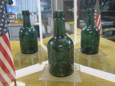 *ELECTRIC* DEEP GREEN~1850'S~IRON PONTILED~THOs MAHER SQUAT SODA~PHILAD. A picture