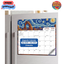 2026-2027 Magnetic Calendar for Refrigerator 21-Month Fridge Calendar picture