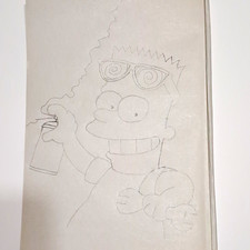 Fox The Simpsons Bart Simpson Pencil Sketch Drawing 1990s 20th Century Fox picture