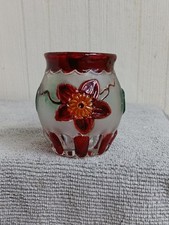EAPG. CLEMATIS Toothpick Holder. Decorated picture