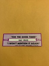 1 JUKEBOX TITLE STRIP Ray Price For the good times/I won’t mention it again picture