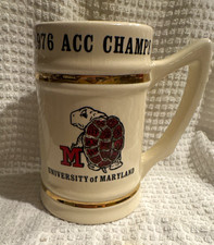 University of Maryland Terrapins 1976 ACC Champs 11-0 Mug White Gold Trim picture