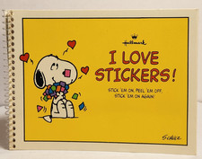 VTG 80s NEW UNUSED Hallmark Snoopy I Love Stickers Peanuts and Snoopy *NOS picture