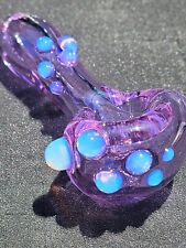 Clear Purple Pipe,  Hand Blown American Made Glass  Pipe 3.7