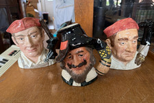 3 Royal Doulton Large Toby Mugs Guy Fawkes, Williamsburg Bootmaker & Blacksmith picture